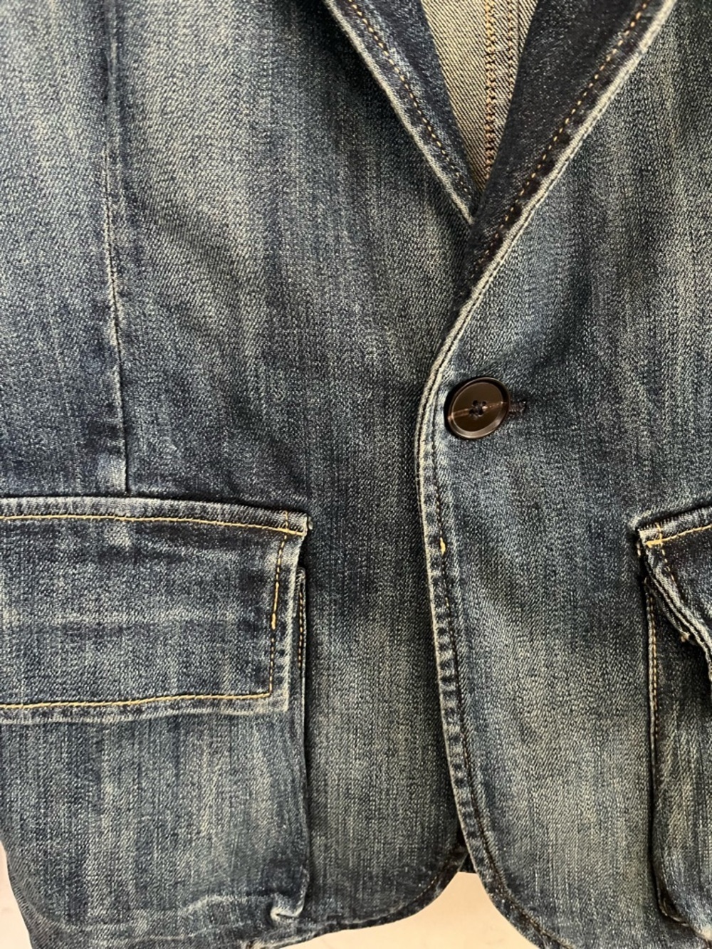 Nili Lotan Women's Denim Blazer Jacket - Blue Sz 4 - Picture 4 of 7